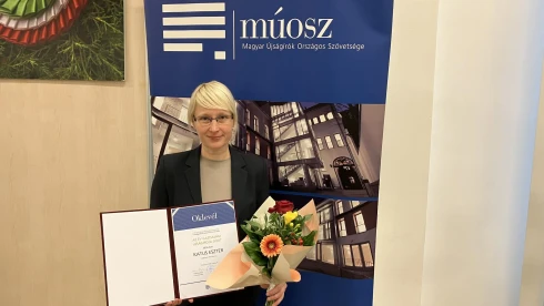 Katus Esztert az év gazdasági újságírója díjjal tüntette ki a MÚOSZ