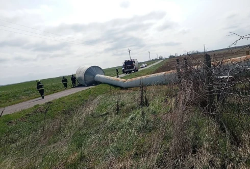 Szél döntött ki egy víztornyot Somogyban