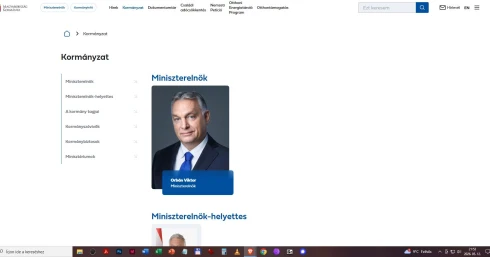 A kormány honlapja szerint kedd este tíz óra előtt pár perccel még Orbán Viktor a miniszterelnök