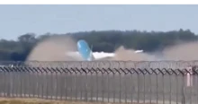 Rémisztő felszállás Münchenben: a kifutópálya végén emelkedett el a Boeing, a farokrésze a betonhoz csapódott