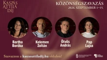 Négy színművész közül választja ki a közönség a Kaszás Attila-díj idei győztesét